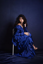 Load image into Gallery viewer, Anupama Parameswaran in Sapphir Blue Ruffle Co-ord Set