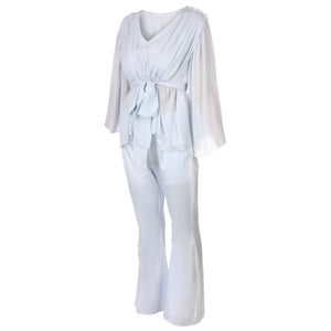 Cloud Blue Wide Leg Pants