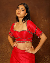 Load image into Gallery viewer, Fuchsia Drape Sharara Set