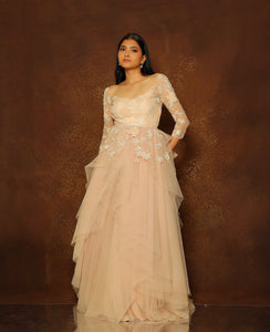 Rosebud Layered Bow Gown