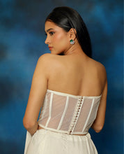 Load image into Gallery viewer, Bay Salt Corset Concept Saree Set