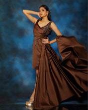 Load image into Gallery viewer, Axinite Embellished Draped Dress