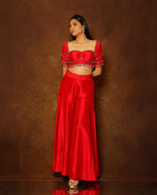 Load image into Gallery viewer, Fuchsia Drape Sharara Set