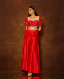 Fuchsia Drape Sharara Set