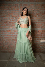 Load image into Gallery viewer, Honey Dew Lehenga Set