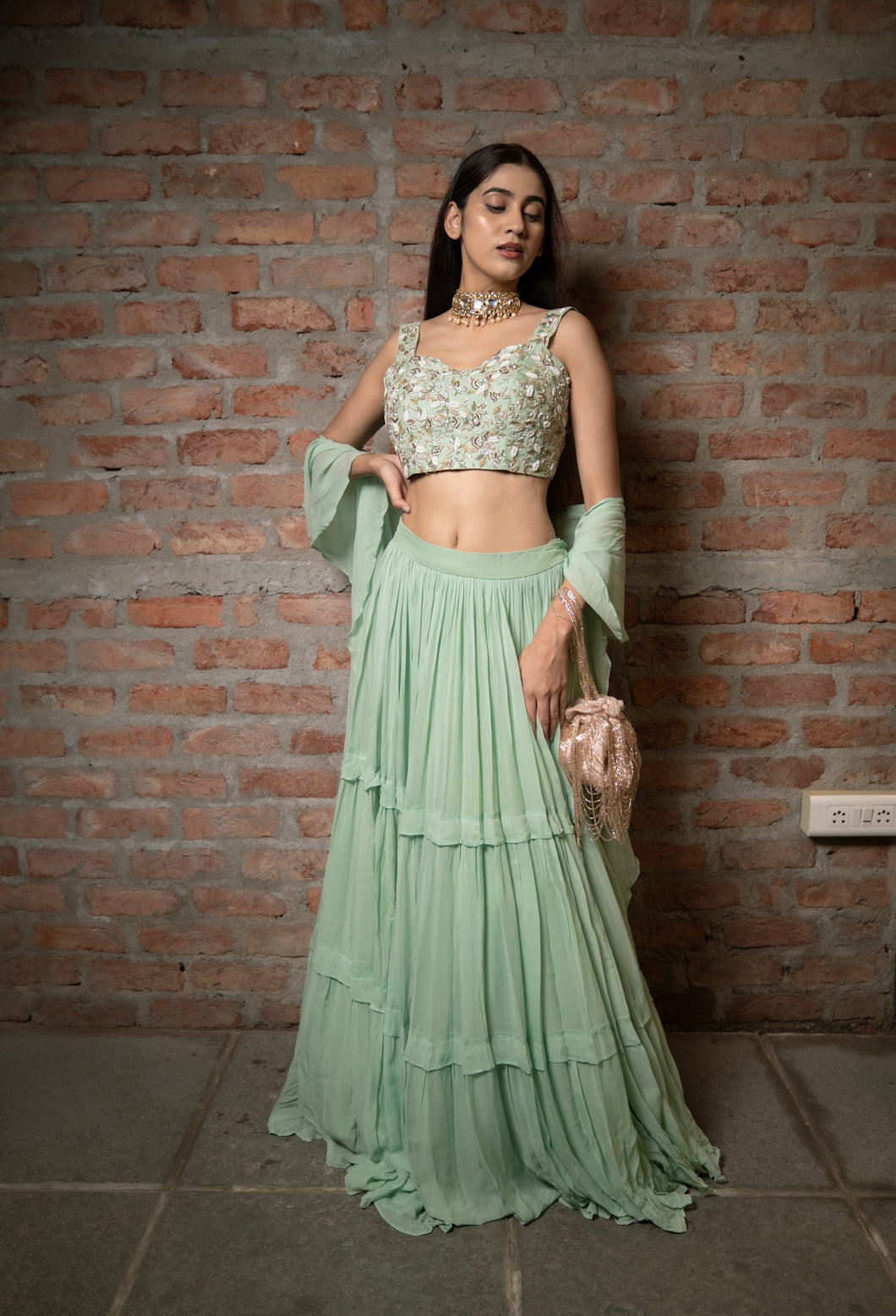 Honey Dew Lehenga Set