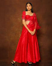 Load image into Gallery viewer, Fuchsia Drape Sharara Set