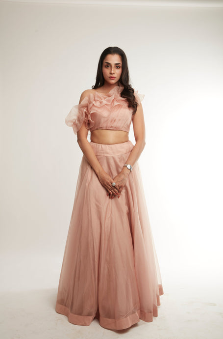 Charita Varma in Rosebud Ruffle Skirt Set