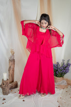 Load image into Gallery viewer, Fuchsia Jumpsuit with Kimono Jacket