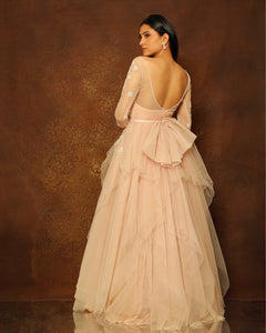 Rosebud Layered Bow Gown