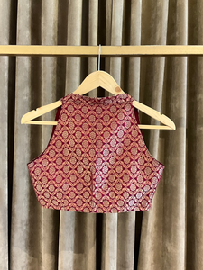 Maroon Banaras Blouse