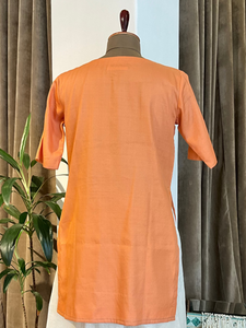 Peach Silk Kurta