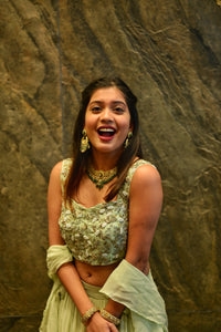 Jaiyetri Makana in Honey Dew Lehenga Set