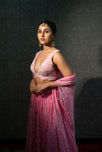 Load image into Gallery viewer, Rose Pink Zinnia Lehenga Cape Set