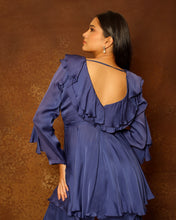 Load image into Gallery viewer, Sapphire Blue Ruffle Co-Ord Set