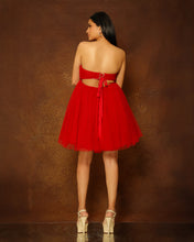 Load image into Gallery viewer, Lil&#39; Ruby Red Flared Dress