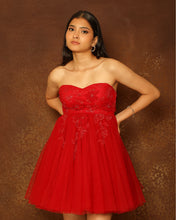 Load image into Gallery viewer, Lil&#39; Ruby Red Flared Dress