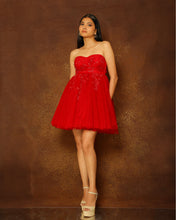 Load image into Gallery viewer, Lil&#39; Ruby Red Flared Dress