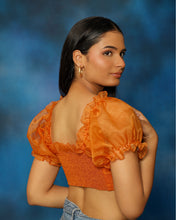 Load image into Gallery viewer, Rust Orange Pleated Bustier