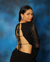 Load image into Gallery viewer, Raven Black Embellished Lehenga Set