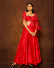 Load image into Gallery viewer, Fuchsia Tasseled Drape Sharara Set