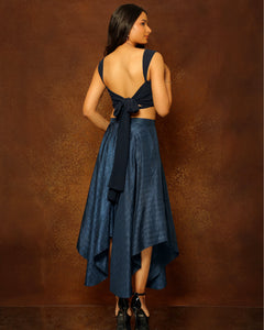 Sapphire Blue Drape Skirt