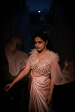 Load image into Gallery viewer, Ayeshaa Khan in Rosebud Embellished Cape Set