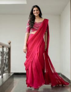 Simran Choudhary in Fuchsia  Set