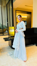 Load image into Gallery viewer, Anu Rao in Cloud Blue Pleated Gown with Dupatta