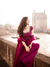 Load image into Gallery viewer, Ashu Sethi (Indyshades) in Plum Sharara Set