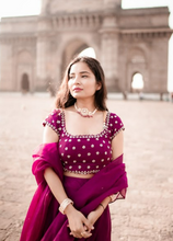 Load image into Gallery viewer, Ashu Sethi (Indyshades) in Plum Sharara Set