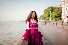 Load image into Gallery viewer, Ashu Sethi (Indyshades) in Plum Sharara Set