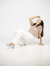 Load image into Gallery viewer, Ashu Sethi (Indyshades) in Rosebud Embellished Top &amp; Bay Salt Trousers