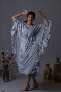 Cloud Blue Pearls Kaftan