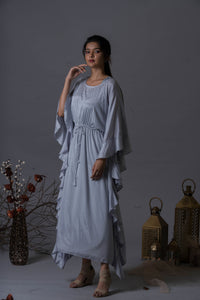 Cloud Blue Pearls Kaftan