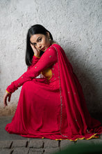 Load image into Gallery viewer, Fuchsia Anarkali Suit Set