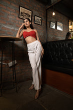 Load image into Gallery viewer, Ruby Red Bustier with Bay Salt Trousers