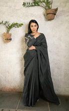 Load image into Gallery viewer, Pebble Grey Saree Set