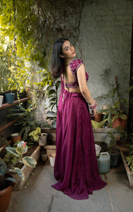 Plum Sharara Set