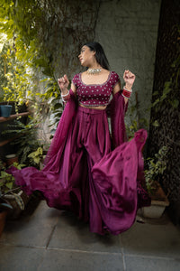 Plum Sharara Set