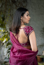 Load image into Gallery viewer, Plum Embellished Dupatta