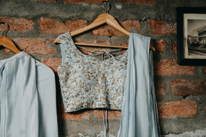 Cloud Blue Embellished Blouse