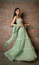 Load image into Gallery viewer, Honey Dew Lehenga with Dupatta