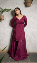 Load image into Gallery viewer, Plum Slit Kurta