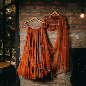 Rust Orange Dupatta