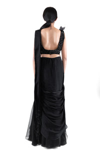 Raven Black Concept Saree