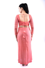 Load image into Gallery viewer, Peach Saree Set