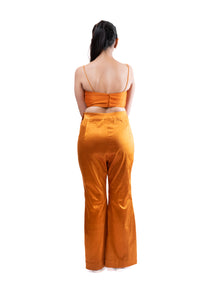 Rust Orange Wide Leg Pants