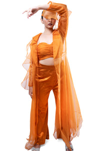 Rust Orange Wide Leg Pants