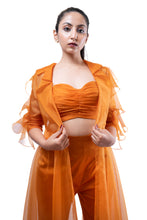 Load image into Gallery viewer, Rust Orange Pleated Bustier